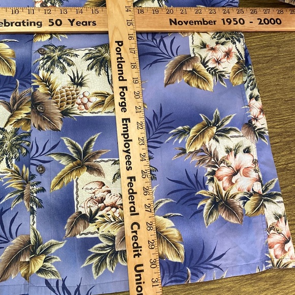 Vintage Campia Moda Hawaiian 100% Cotton Short Sleeve Botanical Shirt XL - Picture 6 of 6